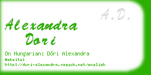 alexandra dori business card